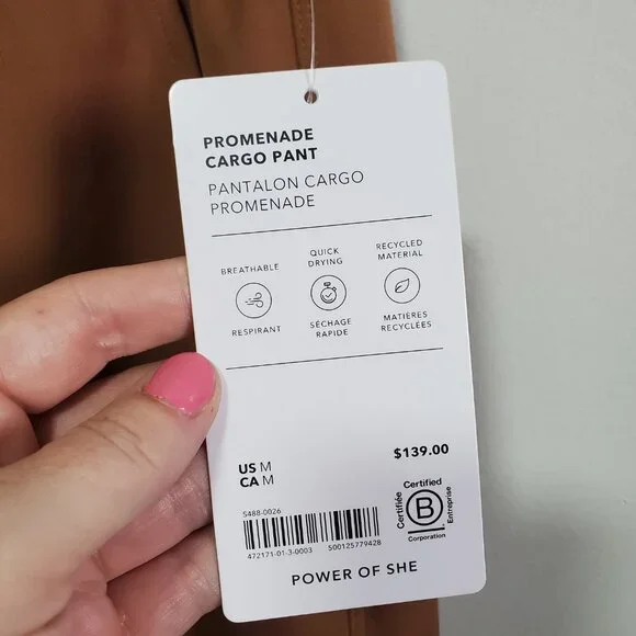 Athleta Tan Wide Leg Cargo Pants - Picture 9 of 16